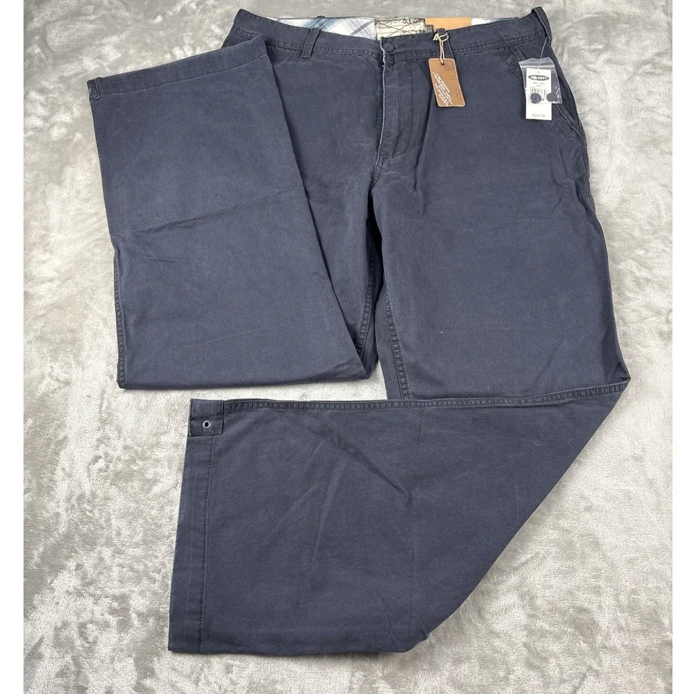 Old Navy Loose Fit Navy Blue Survivor Pants Mens 36x32 NWT Baggy Cotton Chino